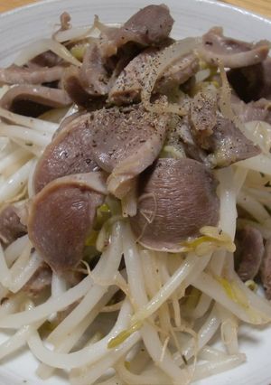 砂肝とモヤシのおつまみ炒め-レシピのメイン写真