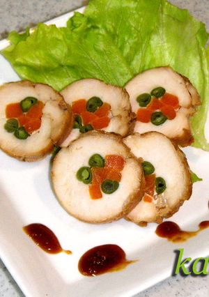 おせち、お弁当にも！チキンの彩り巻-レシピのメイン写真