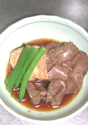 鶏レバーと焼き豆腐の味噌煮-レシピのメイン写真