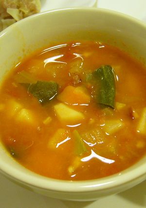 とら豆と冬野菜のトマトシチュー-レシピのメイン写真