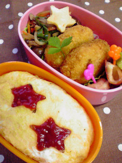ケチャップで星のオムライス弁当-レシピのメイン写真