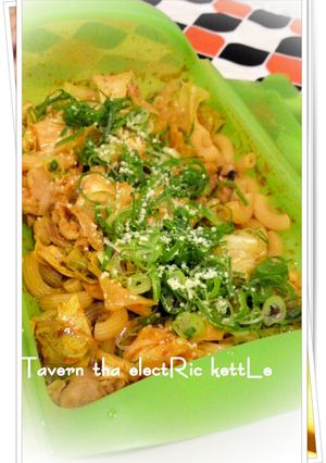 ルクエで簡単!豚キムチパスタ-レシピのメイン写真