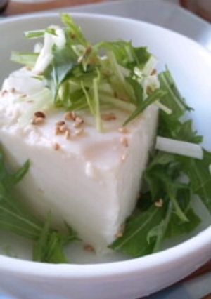 胡麻ごま☆水菜のせ☆冷奴☆-レシピのメイン写真