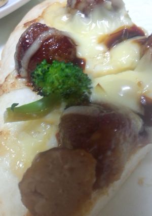 簡単★ﾐｰﾄﾎﾞｰﾙで照り焼き風ﾋﾟｻﾞ-レシピのメイン写真
