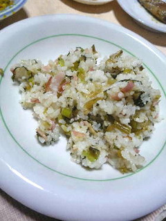 野沢菜漬けとベーコンのチャーハン-レシピのメイン写真