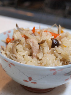 クリスマスの後de鶏ゴボウ炊き込みご飯-レシピのメイン写真