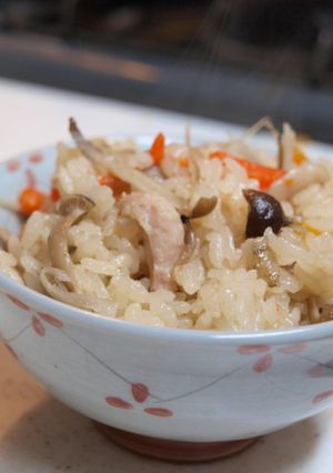 クリスマスの後ｄｅ鶏ゴボウ炊き込みご飯-レシピのメイン写真
