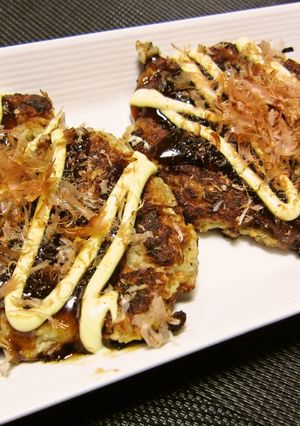 大根でも蓮根でも!簡単もちもちお好み焼き-レシピのメイン写真