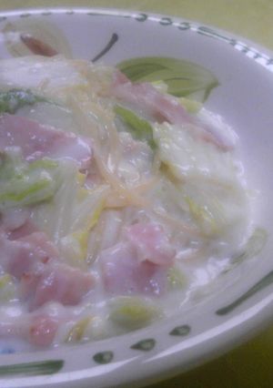 白菜ベーコンのホワイトクリームパスタ-レシピのメイン写真