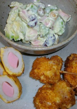 魚肉ソーセージでお酒のおつまみ3点-レシピのメイン写真