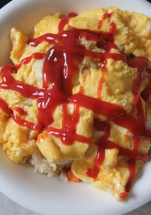 炊きこみご飯でオムライス-レシピのメイン写真