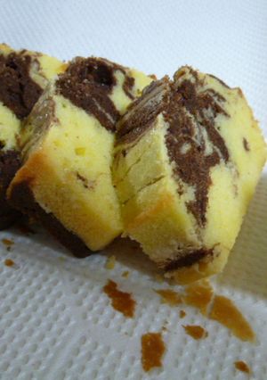 洗い物最小限★マーブルパウンドケーキ！-レシピのメイン写真