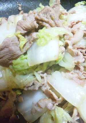 白菜と豚肉の柚子こしょう炒め☆-レシピのメイン写真