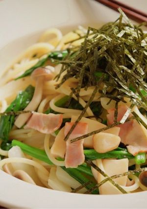 ホウレン草とキノコの和風パスタ-レシピのメイン写真