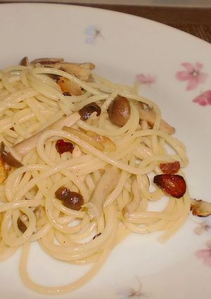 ガーリックときのこのパスタ-レシピのメイン写真