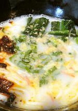 スープでうどん豆乳仕立て-レシピのメイン写真