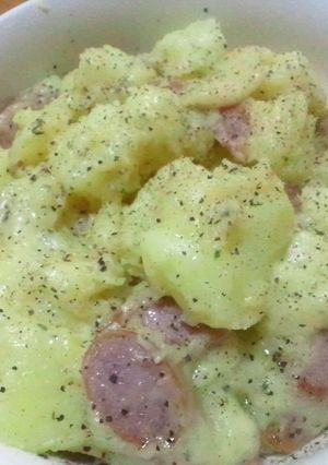 チーズフォンデュでお芋のカルボナーラ風-レシピのメイン写真