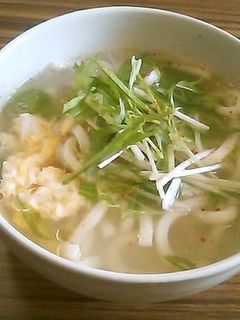 寒い季節に☆生姜たっぷり 鶏塩うどん-レシピのメイン写真