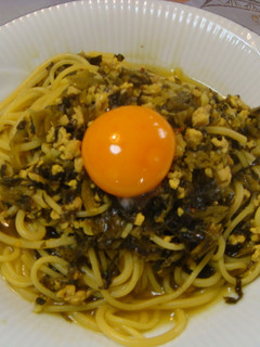 高菜とひき肉の和風パスタ-レシピのメイン写真