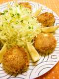 さつまいもとじゃがいもの酒盗焼きコロッケ