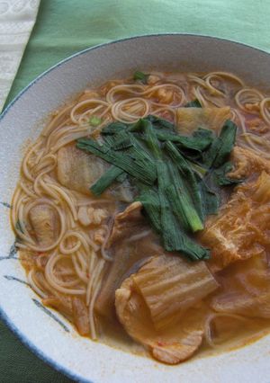 寒い日には…豚キムチにゅうめん♪-レシピのメイン写真