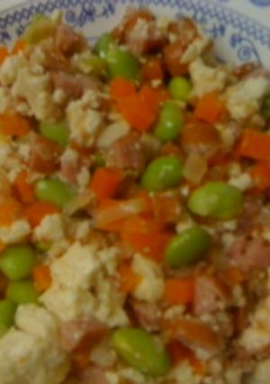 給食の味！？ソーセージ入り洋風炒り豆腐-レシピのメイン写真