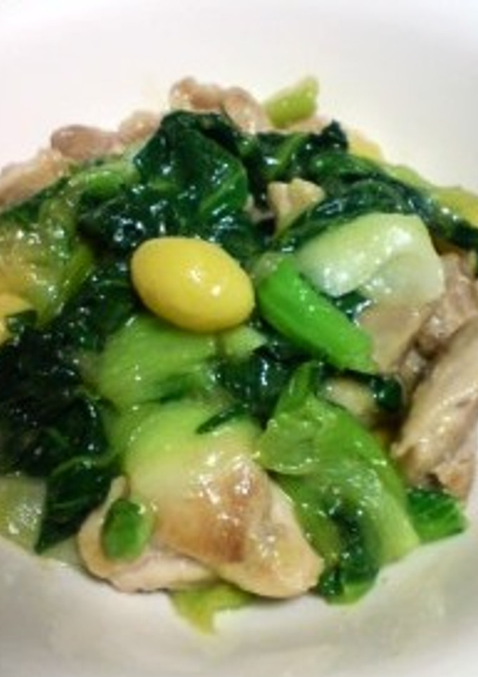 鶏もも肉と青梗菜の炒め物-レシピのメイン写真