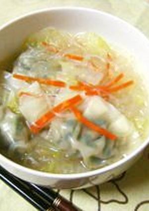 水餃子入り春雨スープ-レシピのメイン写真