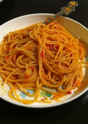 【シンプルパスタ】ニンニクトマトソース-レシピのメイン写真