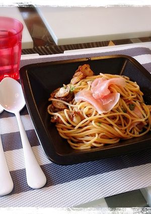 生ハムとホタテの和風パスタ-レシピのメイン写真