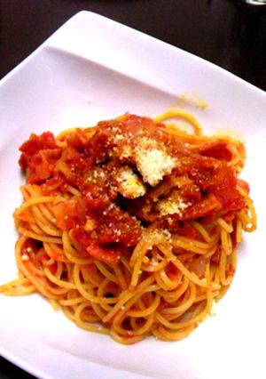 ベーコンのトマトソースパスタ-レシピのメイン写真