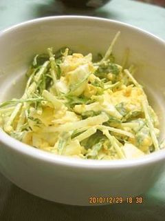 水菜と卵だけの簡単サラダ-レシピのメイン写真