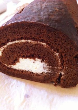米粉のココアロールケーキ-レシピのメイン写真