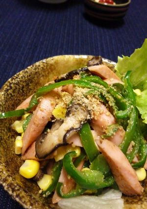 おさかなソーセージのゴマ風味炒め-レシピのメイン写真