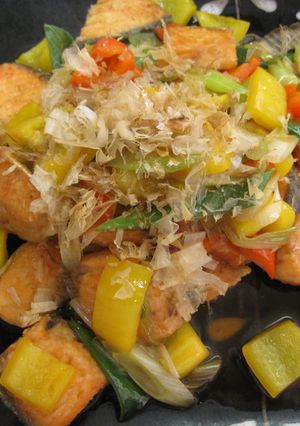 鮭とパプリカの炒め煮-レシピのメイン写真