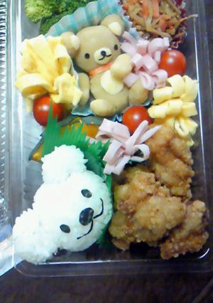 くまちゃん　いっぱい　キャラ弁-レシピのメイン写真