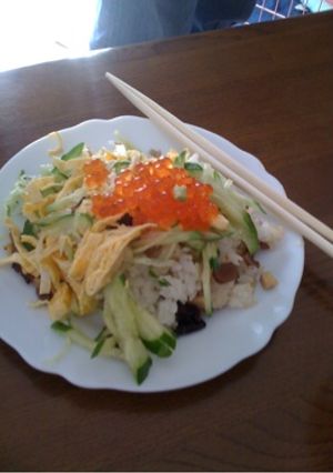 おせち煮しめリメイク皆やってるちらし寿司-レシピのメイン写真