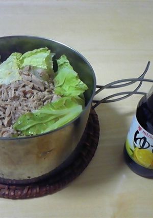 男の料理 10分でつくれるツナ缶の白菜鍋-レシピのメイン写真