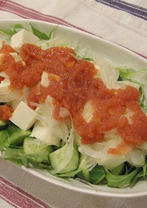 お豆腐の明太子ドレッシングサラダ-レシピのメイン写真