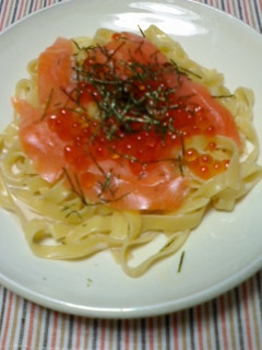 スモークサーモンといくらのパスタ-レシピのメイン写真