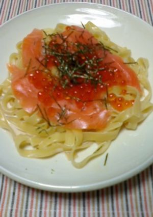 スモークサーモンといくらのパスタ-レシピのメイン写真