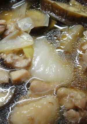 茄子椎茸のお雑煮のつゆ♪-レシピのメイン写真