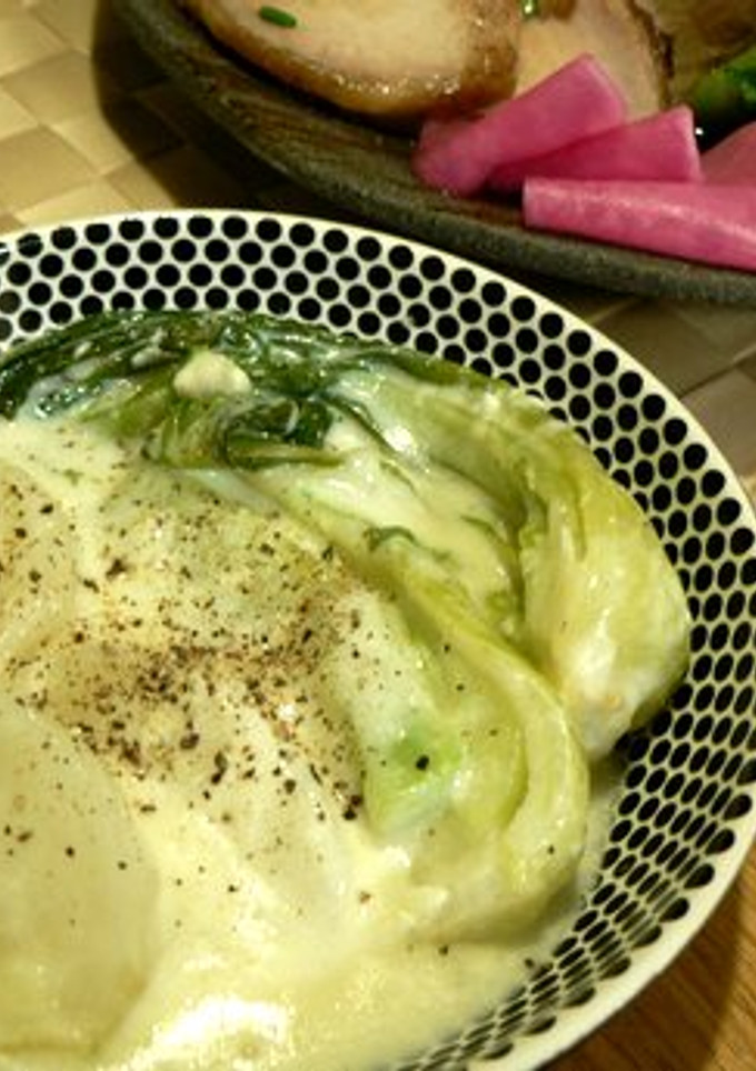 簡単・青梗菜とかぶのとろ～り牛乳煮-レシピのメイン写真