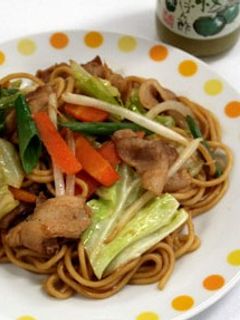 焼きそばのコツ・ゆず胡椒ぽん酢焼きそば-レシピのメイン写真