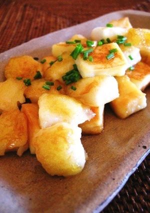 はんぺんとお餅のガーリックレモンソテー-レシピのメイン写真