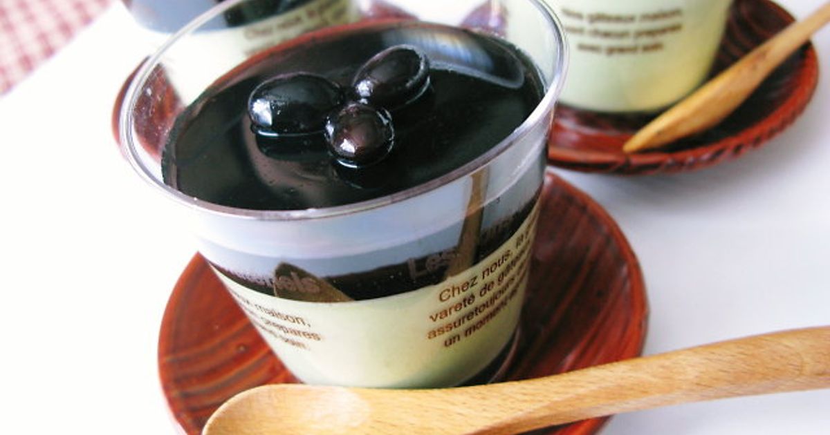 残った黒豆de抹茶パンナコッタ♪ by 舞衣ママ 【クックパッド】 簡単