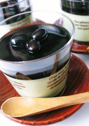 残った黒豆de抹茶パンナコッタ♪-レシピのメイン写真