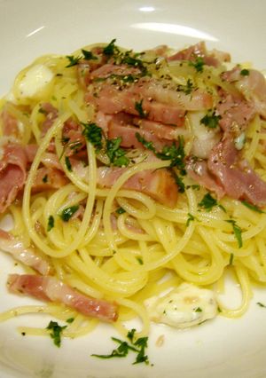 生ハムとモッツァレラチーズのパスタ-レシピのメイン写真