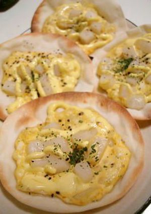 超簡単！餃子の皮で餅～タルタルピザ～-レシピのメイン写真
