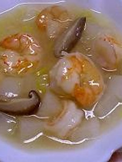 さいの目大根と海老のあんかけ(風邪対策)-レシピのメイン写真